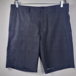 Callaway Golf Shorts Mens 36 Performance Flat Front 10in Inseam Black Plade